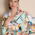 GREEN ABSTRACT PRINT SHIRT