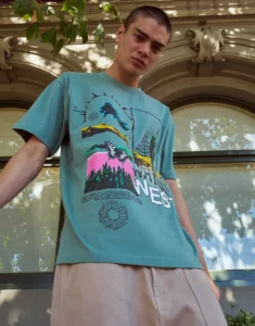 WAY OUT WEST OVERSIZED T SHIRT IN GREEN